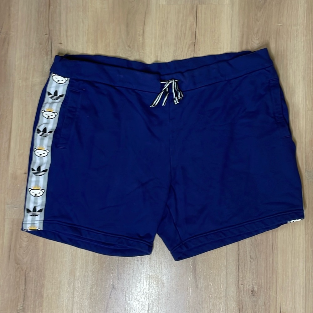 adidas Navy Blue Men's Athletic Shorts with Logo Tape